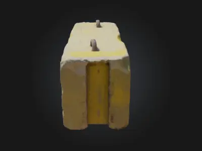 Concrete Barrier Block  Rugged Urban Protection 3D model