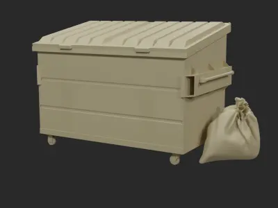 Trash Corner 3D model