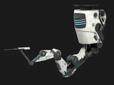 Robotic Arm 01 low poly  Low-poly 3D model