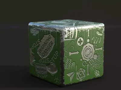 Sci-Fi Mystery Box Low-poly 3D model
