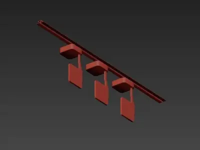 JACKIE light fixture with four squares 3D model