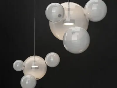 Chandelier Giopato and Coombes Bolle 4 lights 3D model
