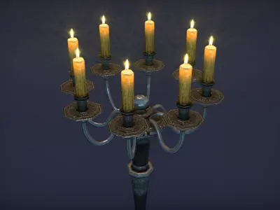 Chandelier floor standing  Low-poly 3D model Low-poly 3D model