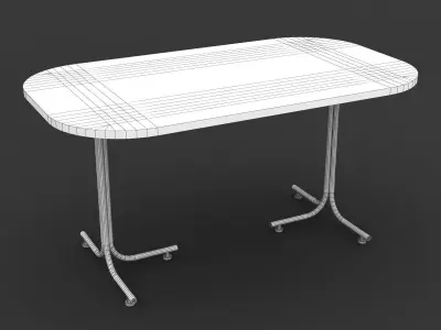 Blue Table 02 3D model