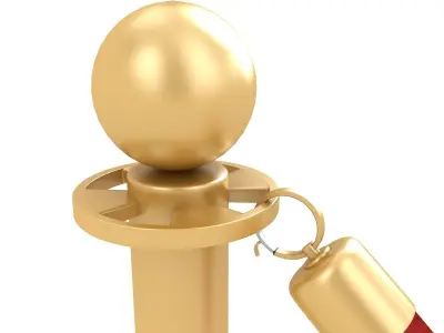Red Velvet Rope 3D model