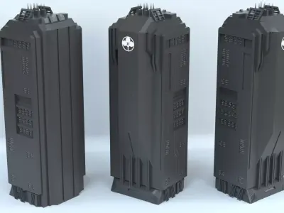 Arasaka Tower Low-poly 3D model
