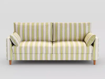 Modern 2-Seater Fabric Sofa 3D model