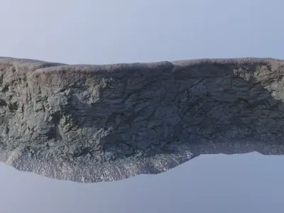 Modular cliffs Low-poly 3D model