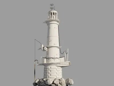 Lighthouse beacon pharos 3D model