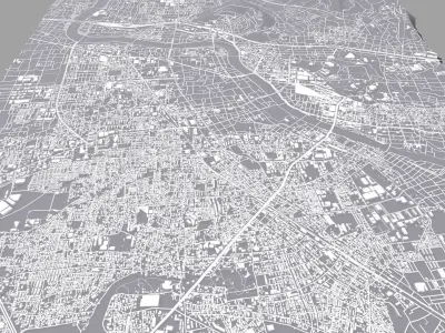 Cityscape Kumamoto Japan  3D model
