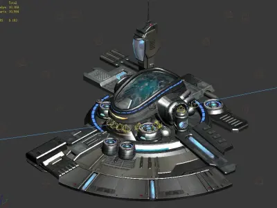 Machinery - Spacecraft - Functional Objects 01 3D model
