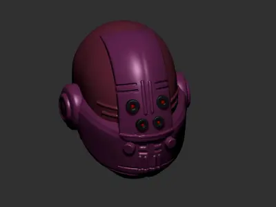 helmet high poly sculpt 3d printable ver 7 3D model 3D model 84