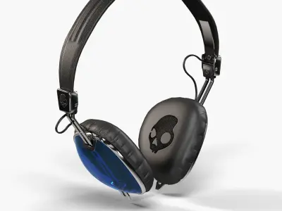 Skullcandy Navigator Royal Blue headphones Low-poly 3D model