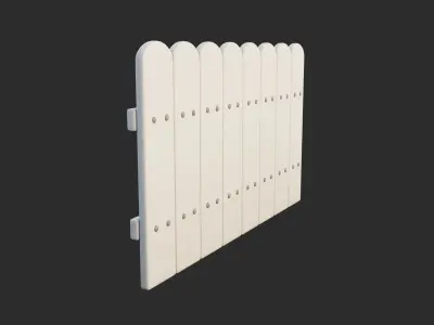 Cartoon Fence 7 Low-poly 3D model