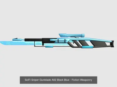 10 SciFi Sniper Gunblade A Collection - Fiction Weaponry 3D Model Pack