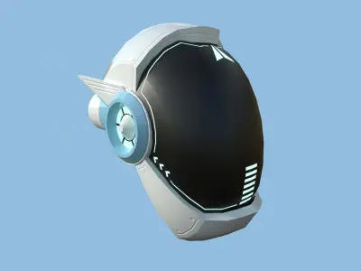 SciFi Helmet 02 - Robot Faces - Character Design Fashion Low-poly 3D model