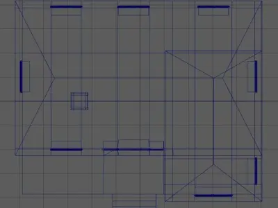a small house Free low-poly 3D model
