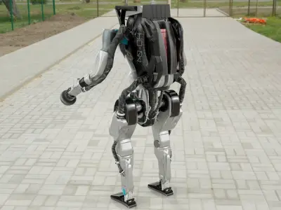 Atlas Robot Boston Dynamics Low-poly 3D model