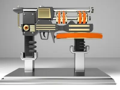 Sci-fi weapon Low-poly 3D model
