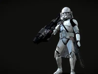 Clone heavy trooper phase 2 Low-poly 3D model