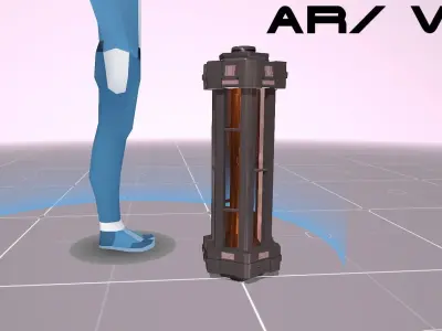 Scifi Energy Cell Low-poly 3D model