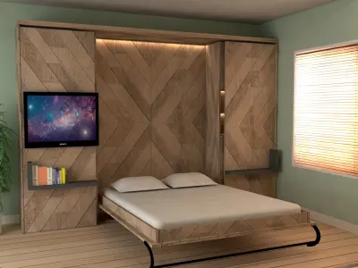 MURPHY BED HIDDEN 3D model