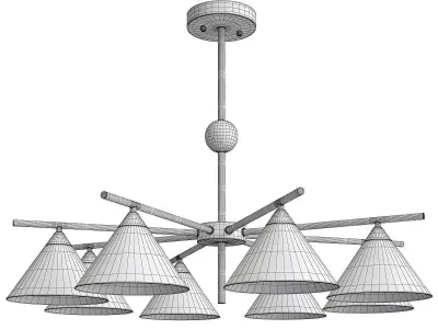 Modern Simplicity Cone Chandelier Low-poly 3D model