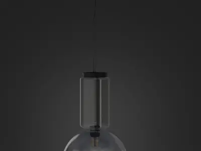 Flos - Noctambule Suspension 1 Low Cylinder and Bowl Low-poly 3D model