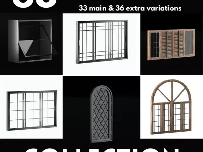 Modern Window Pack 3D model