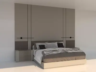 Serena Light Elegance Bed Set - sunrise  3D model