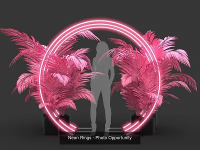 Neon Mini Tunnels - Photo Opportunities - 3 Pack