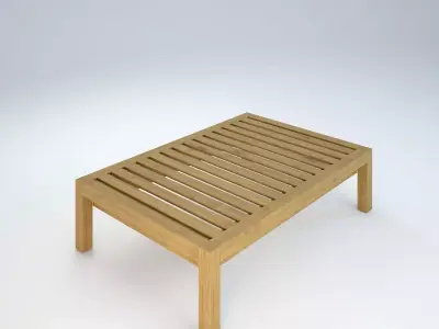 exterior wooden table 3D model