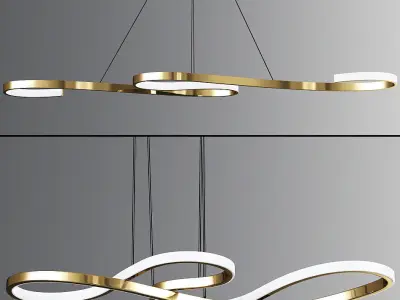 Led Modern Pendant Light 3D model