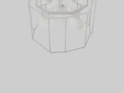 Hanging light fixture model Low-poly 3D model