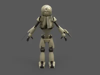 Robot Low-poly 3D model 17