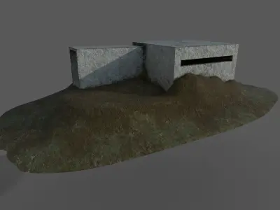 bunker  Low-poly 3D model
