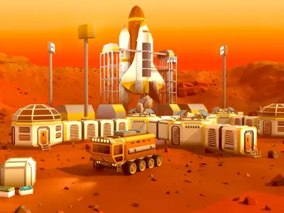 Mars Colony Asset Pack  Low-poly 3D model