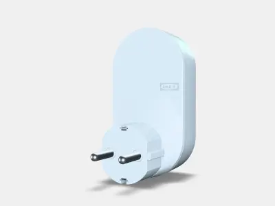 TRADFRI Wireless control outlet Low-poly 3D model