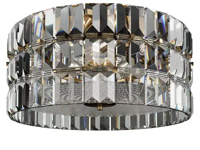 Pair of Orrefors Crystal Flushmounts Low-poly 3D model