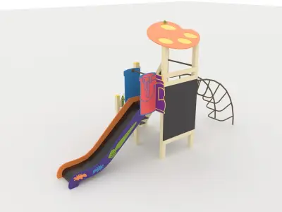 Playground childrens slides collection 3D model