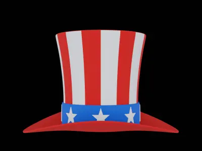 Uncle Sam Hat Free 3D model