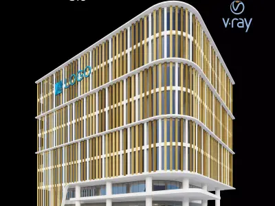 Modern Office Building 004 3D model