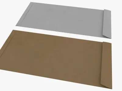 Envelope Size DL Style Window POCKET 3D model