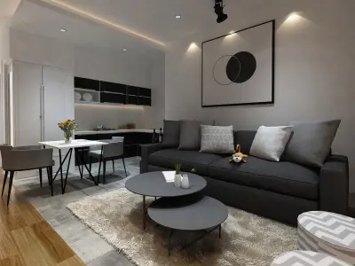 Apartment Interior 3D Model 3dsMax Vray Render 3D model