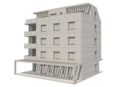 Apartment House 1 3D model purchase