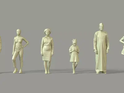 Daily Life in Lagos -  29 Architectural Figures 3D print model