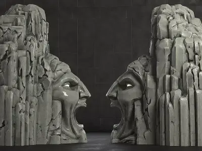 Idol Totem Low-poly 3D model