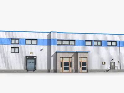 Factory x4 Low-poly 3D model purchase
