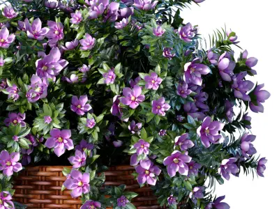 Decorative garden tree Magnolia shrub vase pot Provence style 3D model