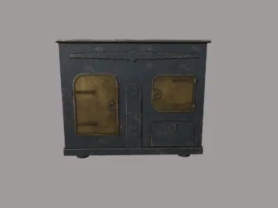 Old Stove Low-poly 3D model